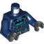 Набор LEGO Torso Batman Logo in Medium Blue Oval with Body Armor and Dark Bluish Gray Belt Print / Dark Blue Arms / Black Hands , Темно-синий