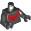 Набор LEGO Torso Red Nightwing Symbol and Muscles Outline Print / Black Arms / Black Hands, Черный