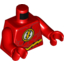 Набор LEGO Torso Batman Yellow Lightning Bolt on Chest, Muscles Outline and Yellow Belt Print / Red Arms / Red Hands, Красный