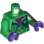 Набор LEGO Batman Zipper Jacket with Question Marks and Dark Purple Scarf Print / Dark Green Arm Left / Green Arm Right / Dark Purple Hands, Зеленый