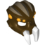 Набор LEGO Minifig Mask - Chima Spider with 6 Orange Eye Spots, Dark Tan Stripes and White Fangs Print, Темно-коричневый