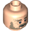 Набор LEGO Minifig Head Dual Sided Beard and Bushy Eyebrows Smiling / Shouting Print [Hollow Stud], Light Flesh