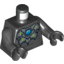 Набор LEGO Torso Chima Silver Armor, Muscles and Blue Round Jewel (Chi) Print / Pearl Dark Gray Arms / Black Hands, Черный