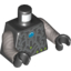 Набор LEGO Torso Chima Silver Armor, Lime Diamonds and Blue Round Jewel (Chi) Print / Flat Silver Arms / Black Hands, Черный