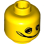 Набор LEGO Minifig Head Dual Sided Silver Sunglasses / Scribble-Face Print [Hollow Stud], Желтый