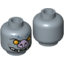 Набор LEGO Minifig Head Chima Bat Face with Pink Nose Print [Hollow Stud], Sand Blue