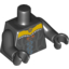 Набор LEGO Torso Corset with Orange Bow and Gold Skull Necklace Print / Black Arms / Black Hands, Черный