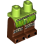 Набор LEGO Legs and Lime Hips with Lime Loincloth, Spider Knee Pads and Black Claws Print, Красно-коричневый