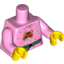 Набор LEGO Torso with Cat Sweater, Cat Hair and Bum-Bag Print / Bright Pink Arms / Yellow Hands, Ярко-розовый