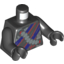 Набор LEGO Torso Nindroid Armour with Red and Dark Purple Trim Print / Black Arms / Black Hands, Черный