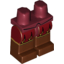 Набор LEGO Legs and Dark Red Hips with Dark Red Pants with Gold Trim Print, Красно-коричневый