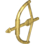 Набор LEGO Minifig Bow and Arrow [Large], Pearl Gold