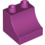 Набор LEGO Duplo Brick 2 x 2 x 1 1/2 with Curve, Пурпурный
