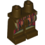 Набор LEGO Legs and Hips with Olive Green, Dark Red, and Gold Clothing Print, Темно-коричневый