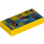 Набор LEGO Tile 1 x 2 with Octan Logo, Minifigure Silhouettes and Shark with Minifig Print (Life Instructions), Желтый