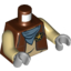 Набор LEGO Torso Western Vest with Star Badge and Blue Bandana Print / Tan Arms / Light Bluish Gray Hands, Красно-коричневый
