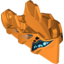 Набор LEGO Hero Factory Creature Head, Jaw with Axle Hole with 6 Medium Azure Eyes and Black Spots Print, Оранжевый
