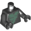 Набор LEGO Torso Ghostly Muscles [Necromancer] Print / Black Arms / Black Hands, Черный