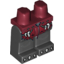 Набор LEGO Legs and Dark Red Hips with Dark Red Loincloth, White Spikes and White Claws Print, Черный