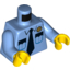 Набор LEGO Torso Police Shirt with Gold Badge, 2 Pockets and Black Tie Print / Medium Blue Arms / Yellow Hands, Medium Blue