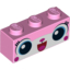 Набор LEGO Brick 1 x 3 with UniKitty Face Print, Ярко-розовый
