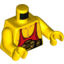 Набор LEGO  Torso Muscles with Red Tank Top and Belt Print / Yellow Arms / Yellow Hands, Желтый