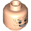 Набор LEGO Minifig Head Dual Sided Dark Tan Eyebrows, Wrinkles, Evil Grin / Stern Print (SW Palpatine) [Hollow Stud], Light Flesh