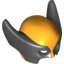 Набор LEGO Minifig Mask Wolverine with Black Pointed Sides Print, Bright Light Orange