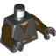 Набор LEGO Torso SW Jedi Robe, Reddish Brown Belt Print (Anakin Clone Wars) / Dark Brown Arms / Black Hands, Черный