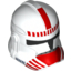 Набор LEGO Minifig Helmet SW Clone Trooper with Red Shock Trooper Markings Print, Белый