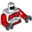 Набор LEGO Torso SW Armor Clone Trooper with Red Shock Trooper Markings Print / Red Arms / Black Hands, Белый