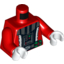 Набор LEGO Torso Santa Jacket with White Trim and SW Darth Vader Print / Red Arms / White Hands, Красный