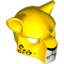 Набор LEGO Minifig Mask Feline with Black Nose, Leopard Spots and Fangs Print, Желтый
