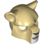 Набор LEGO Minifig Mask Feline with Black Nose, Beauty Mark and Crooked Smile Print, Tan
