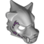 Набор LEGO Minifig Mask Tiger with White Fangs, Fur, Purple Sinew Patches and Stitches Print, Светлый сине-серый