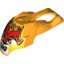 Набор LEGO Fly Wheel Fairing Large Cat Streamlined Shape with Laval Print (70156), Bright Light Orange
