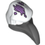 Набор LEGO Minifig Mask Bird (Vulture) with Dark Bluish Gray Beak and Purple Head Patches Print, Белый