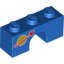 Набор LEGO Brick Arch 1 x 3 with Classic Space Logo Print (Astro Kitty), Голубой