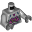 Набор LEGO Torso Robot with Armor, Kraang and Control Harness Print / Light Bluish Gray Arms / Dark Bluish Gray Hands, Светлый сине-серый