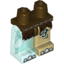 Набор LEGO Left Leg, Trans-Light Blue Right Leg, and Dark Brown Hips with Fur, Loincloth, Glowing Bones and White Toenails Print, Tan