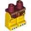 Набор LEGO Legs and Dark Red Hips with Dark Red and Gold Loincloth, Gold Belt, Leopard Spots and White Toes with Claws Print, Желтый
