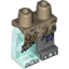 Набор LEGO Left Leg, Trans-Light Blue Right Leg, and Dark Tan Hips with Fur, Copper Pendants, Purple Sinew Patches and White Toenails Print, Темный сине-серый
