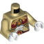 Набор LEGO Torso Female with Dark Red and Gold Armor with Scales and Fire Chi Emblem Print / Tan Arms / White Hands, Tan