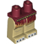 Набор LEGO Legs and Dark Red Hips with Red Skirt with Gold Flames, Gold Belt and White Claws Print, Tan