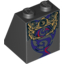 Набор LEGO Slope 65 2 x 2 x 2 with Bottom Tube with Gold Skeleton Hips and Ribs and Magenta and Dark Purple Swirls Print, Черный