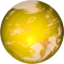 Набор LEGO Bionicle Zamor Sphere with Marbled Trans-Yellow / Orange Pattern [PalantГ­r], Оранжевый