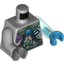 Набор LEGO Torso Armor, Chains and Blue Chi Print / Trans-Light Blue Arm Left / Lt Bluish Gray Arm Right / Dark Azure Hand Left / Dk Bluish Gray Hand Right, Светлый сине-серый