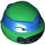 Набор LEGO Minifig Head Modified Ninja Turtle with Blue Mask and Breathing Apparatus Print (Leonardo), Зеленый