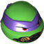 Набор LEGO Minifig Head Modified Ninja Turtle with Dark Purple Mask and Breathing Apparatus Print (Donatello), Ярко-зеленый