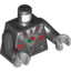 Набор LEGO Torso Business Suit and Tie with Breathing Apparatus and Octan Logo Print / Black Arms / Light Bluish Gray Hands, Черный
